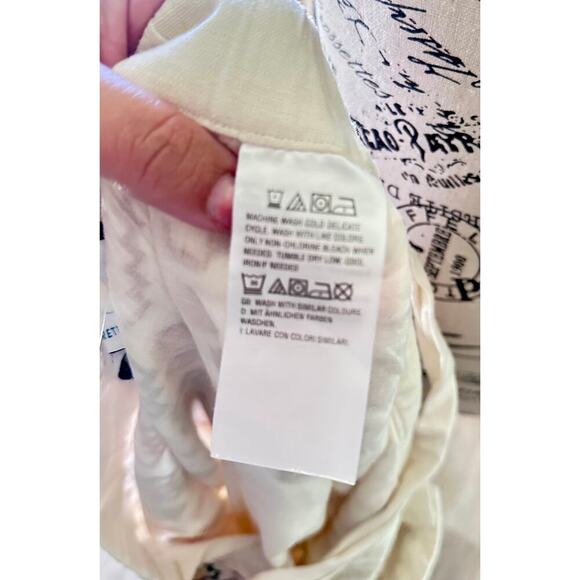 NWOT Denim & Co Canyon Retreat Oasis Embroidered Linen Skirt Size L Boho Chic - Picture 7 of 8